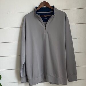 Oxford Men's Gray Zip-Up Sweater